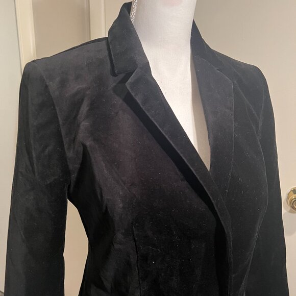 NWT Ann Taylor Black Velvet Single Button Jacket, SIze 4 - Picture 6 of 16